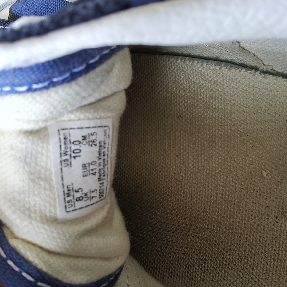 Vans Sneakers Checkboard Flame Blue & White design Size Men 8.5 Size Women 10 - Picture 4 of 14